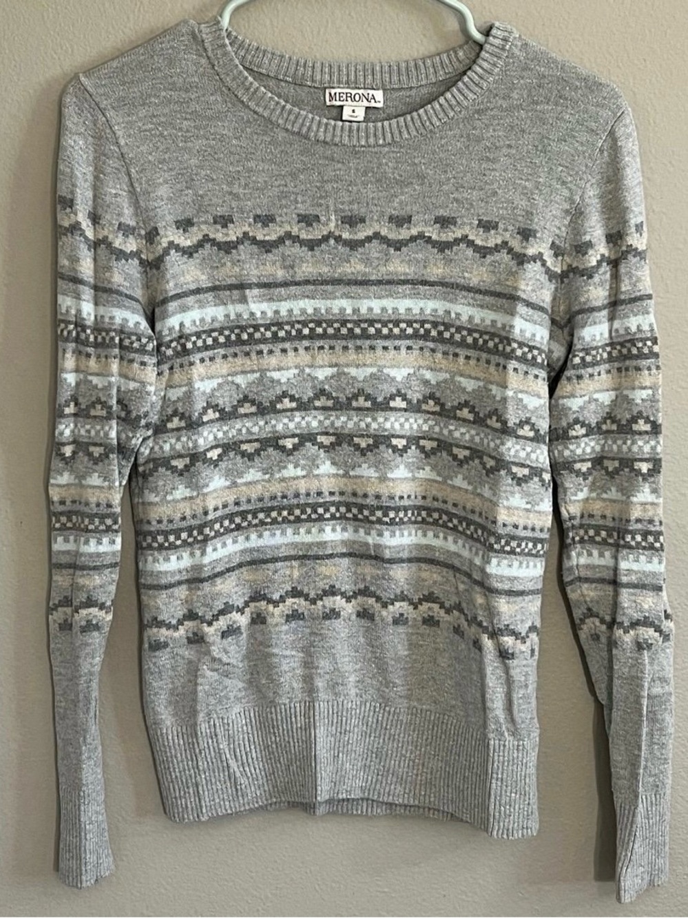 Cute & Cozy Fall Winter Gray Striped Sweater | Target x Merona - Women’s Small
